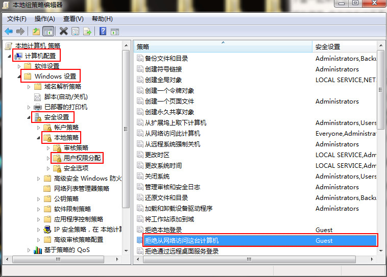 访问共享无权限